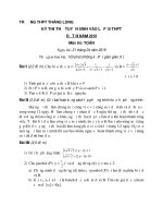 TOAN 9 DE VA DAP AN THI THU DOT 2 THPT THANG LONG 2019