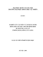 Nghiên cứu cải tiến và áp dụng sơ đồ đồng hóa số liệu cho mô hình HRM dự báo mưa gây lũ ở đồng bằng sông cửu long 