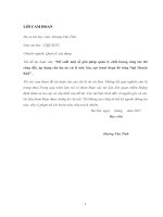 đề xuất một số giải pháp quản lý chất lượng công tác thi công đất, áp dụng cho dự án xử lý nứt, lún, sạt trượt đoạn đê sông ngũ huyện khê 