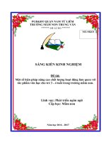 Sáng kiến kinh nghiệm một số biện pháp nâng cao chất lượng hoạt động làm quen với tác phẩm văn học cho trẻ 3   4 tuổi trong trường mầm non 