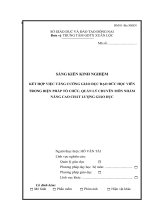 Sáng kiến kinh nghiệm kết hợp việc tăng cường giáo dục đạo đức học viên trong biện pháp tổ chức, quản lý chuyên môn nhằm nâng cao chất lượng giáo dục 