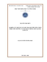 Nghiên cứu một số vật liệu polyme tiên tiến, thân thiện môi trường và ứng dụng trong chế tạo bầu ươm cây