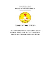 THE CUSTOMER SATISFACTION OF ELECTRONIC BANKING SERVICES OF VIETNAM PROSPERITY  JOINT STOCK COMMERCIAL BANK (VPBANK)