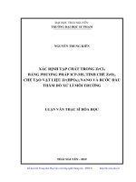 Xác định tạp chất trong zrcl4 bằng phương pháp ICP MS, tinh chế zro2, chế tạo vật liệu Zr(HPO4)2 nano và bước đầu thăm dò xử lí môi trường 