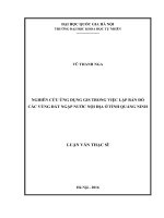 Nghiên cứu ứng dụng GIS trong việc lập bản đồ các vùng đất ngập nước nội địa ở tỉnh quảng ninh 