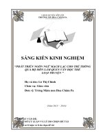 Sáng kiến kinh nghiệm phát triển ngôn ngữ mạch lạc cho trẻ thông qua bộ môn làm quen văn học thể loại truyện 