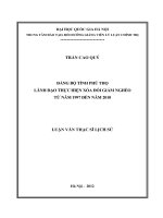 Đảng bộ tỉnh phú thọ lãnh đạo thực hiện xóa đói giảm nghèo từ năm 1997 đến năm 2010 