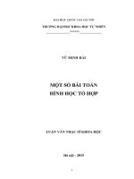 Một số bài toán hình học tổ hợp 