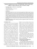 Characteristics of fuels and fire risk among the main forest types in Hoang Lien national park
