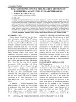 Key factors influencing tree planting decisions of households: A case study in Hoa Binh province