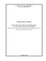 HƯỚNG DẪN KỸ THUẬT QUAN TRẮC HÓA CHẤT NGUY HẠI PHÁT THẢI TỪ CÁC CƠ SỞ SẢN XUẤT CÔNG NGHIỆP