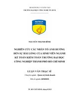 Nghiên Cứu Các Nhân Tố Ảnh Hưởng Đến Sự Hài Lòng Của Sinh Viên Ngành Kế Toán Kiểm Toán