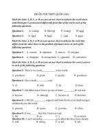 Đề luyện thi THPT quốc gia môn tiếng anh