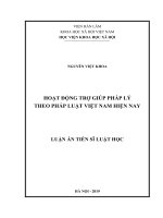 Luận án tiến sĩ luật học  hoạt động trợ giúp pháp lý theo pháp luật việt nam hiện nay 