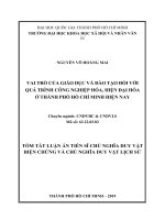 VAI TRÒ của GIÁO dục và đào tạo đối với QUÁ TRÌNH CÔNG NGHIỆP hóa, HIỆN đại hóa ở THÀNH PHỐ hồ CHÍ MINH HIỆN NAY 