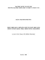 Thực hiện quy chế dân chủ ở cơ sở   một giải pháp cơ bản khắc phục điểm nóng thái bình 