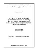 MỐI QUAN hệ BIỆN CHỨNG GIỮA sự PHÁT TRIỂN KINH tế TRANG TRẠI với QUÁ TRÌNH CÔNG NGHIỆP hóa, HIỆN đại hóa NÔNG NGHIỆP, NÔNG THÔN ở ĐỒNG NAI HIỆN NAY 