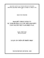 ĐẠO đức PHẬT GIÁO và sự ẢNH HƯỞNG của nó  đến đạo đức CON NGƯỜI VIỆT NAM HIỆN NAY 