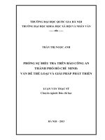 Phóng sự điều tra trên báo công an thành phố hồ chí minh  vấn đề thể loại và giải pháp phát triển 
