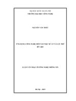 Ứng dụng công nghệ mới vào việc phân tích và lưu trữ dữ liệu 