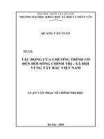 Tác động của chương trình 135 đến đời sống chính trị   xã hội vùng tây bắc việt nam 