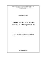 Quản Lý Nhà Nước Về Du Lịch Trên Địa Bàn Tỉnh Quảng Nam