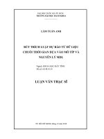 Rút trích luật dự báo từ dữ liệu chuỗi thời gian dựa vào mô típ và nguyên lý MDL