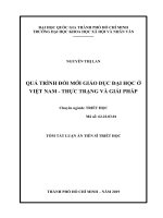 QUÁ TRÌNH đổi mới GIÁO dục đại học ở VIỆT NAM   THỰC TRẠNG và GIẢI PHÁP 
