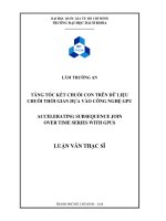 Tăng tốc kết chuỗi con trên dữ liệu chuỗi thời gian dựa vào công nghệ GPU