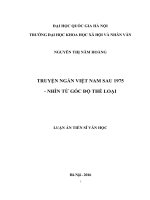 Truyện ngắn việt nam sau 1975 – nhìn từ góc độ thể loại 