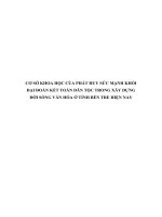 CƠ sở KHOA học của PHÁT HUY sức MẠNH KHỐI đại đoàn kết TOÀN dân tộc TRONG xây DỰNG đời SỐNG văn hóa ở TỈNH bến TRE HIỆN NAY