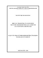 iệu Lực Thanh Tra Của Ngân Hàng Nhà Nước Chi Nhánh Tỉnh Lào Cai Đối Với Các Ngân Hàng Thương Mại