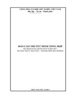 BÁO CÁO THUYẾT MINH TỔNG HỢP KẾ HOẠCH SỬ DỤNG ĐẤT NĂM 2017 HUYỆN THỦY NGUYÊN - THÀNH PHỐ HẢI PHÒNG
