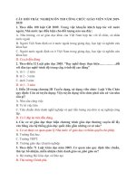 CÂU hỏi TRẮC NGHIỆM ôn THI CÔNG CHỨC GIÁO VIÊN năm 2019