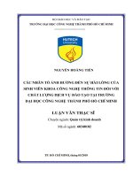 Các Nhân Tố Ảnh Hưởng Đến Sự Hài Lòng Của Sinh Viên Khoa Công Nghệ Thông Tin