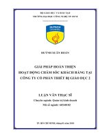 Giải Pháp Hoàn Thiện Hoạt Động Chăm Sóc Khách Hàng Tại Công Ty Cổ Phần Thiết Bị Giáo Dục 2