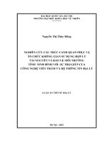 Nghiên cứu cấu trúc cảnh quan phục vụ tổ chức không gian sử dụng hợp lý tài nguyên và bảo vệ môi trường tỉnh ninh bình với sự trợ giúp của công nghệ viễn thám và hệ thông tin địa lý 