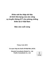 Báo cáo Khảo sát thu thập dữ liệu về tính khả dụng của các công cụ truyền thông ICT cho phòng chống thiên tai ở Việt Nam