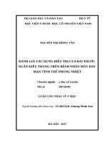 ĐÁNH GIÁ TÁC DỤNG ĐIỀU TRỊ CỦA BÀI THUỐC NGÂN KIỀU THANG TRÊN BỆNH NHÂN MÀY ĐAY MẠN TÍNH THỂ PHONG NHIỆT