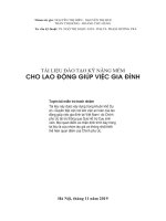 TÀI LIỆU ĐÀO TẠO KỸ NĂNG MỀM CHO LAO ĐỘNG GIÚP VIỆC GIA ĐÌNH