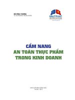 CẨM NANG AN TOÀN THỰC PHẨM TRONG KINH DOANH