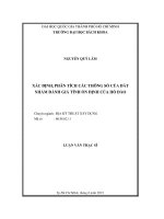 Xác định, phân tích các thông số của đất nhằm đánh giá tính ổn định hố đào