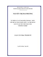 Tác động của sự trao đổi lãnh đạo – nhân viên đến sự chia sẻ kiến thức  vai trò trung gian của sự mâu thuẫn quan hệ với đồng nghiệp 