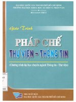 Giáo trình pháp chế thư viện   thông tin   chương trình đại học chuyên ngành thông tin   thư viện 