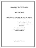 Phân tích các yếu tố tác động đến nhu cầu vay vốn của sinh viên các trường đại học 