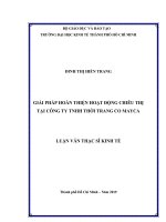 Giải pháp hoàn thiện hoạt động chiêu thị tại công ty TNHH thời trang co mayca 
