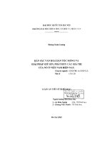 Bản sắc văn hoá dân tộc mông và giải pháp giữ gìn, phát huy các giá trị của nó ở việt nam hiện nay 