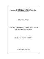 Phân tích tác động của giá dầu lên cán cân thương mại tại việt nam 