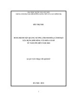 Đảng bộ huyện quảng xương (thanh hóa) lãnh đạo xây dựng đời sống văn hóa cơ sở từ năm 1991 đến năm 2010 