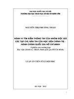 Hành vi tìm kiếm thông tin của nhóm độc giả các tạp chí, bản tin của học viện chính trị   hành chính quốc gia hồ chí minh 